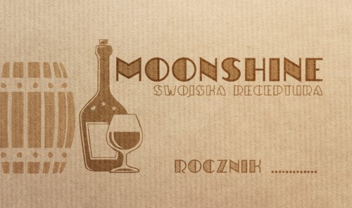 Etykieta na butelkę OLD MOOSHINE