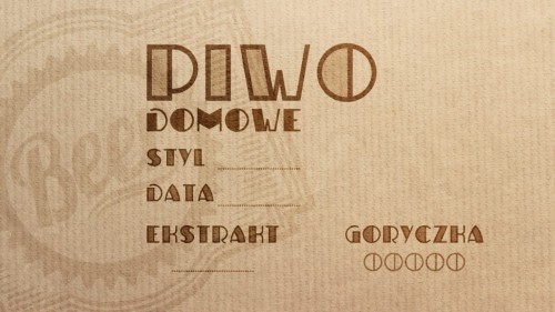 Etykieta na butelkę OLD PIWO DOMOWE