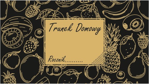 Etykieta na butelkę TRUNEK DOMOWY CZARNO-ZŁOTA