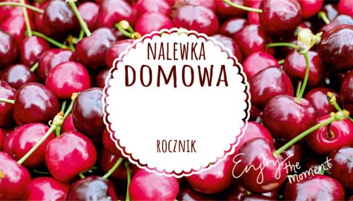 Etykieta na butelkę MODERN NALEWKA WIŚNIOWA