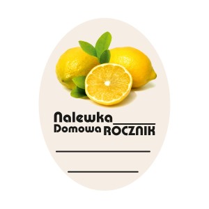 Etykieta owalna CYTRYNÓWKA