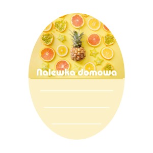 Etykieta owalna OWOCE EGZOTYCZNE