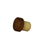 Korek 23mm grzybek drewno brąz 33x13mm  -- 1szt