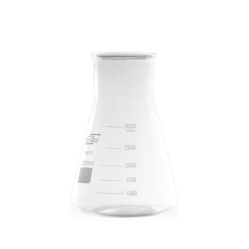 Kolba stożkowa BORO 3.3 szeroka szyja – 3000ml