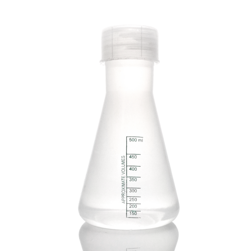 Kolba stożkowa z polipropylenu z nakrętką – 0,25L