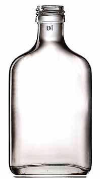 Butelka płaska 200ml z zakrętką