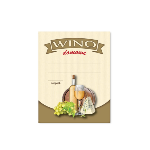 Etykieta na butelkę WINO DOMOWE BIAŁE