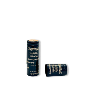 Kapturki termokurczliwe 31x55 czarne wódka weselna - 10szt