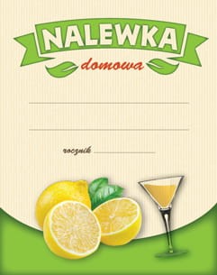 Etykiety na nalewkę domową cytrynową