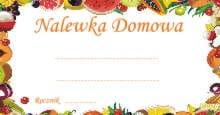 Etykiety na nalewki domowe wzór OWOCE