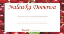 Etykiety na nalewki domowe wzór WIŚNIE